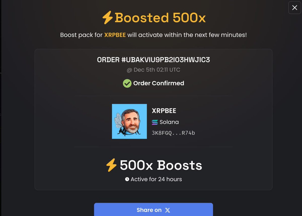 BeeXrp_'s tweet photo. We just got 500x DexScreener Boosts! https://t.co/smiC0lBtxs