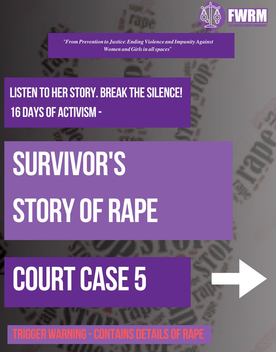 FWRM1's tweet photo. #16DaysAgainstGBV - We are sharing real cases of victims/survivors of rape. Trigger Warning: Contains details of sexual violence. Follow our Facebook page
@fwrm1
for more.  #EndingImpunity #StopRapeNow #16daysFiji #rememberherstory #SafeFiji4all
Source: https://t.co/84Nqt6cGri https://t.co/AGbVJ5cUlK