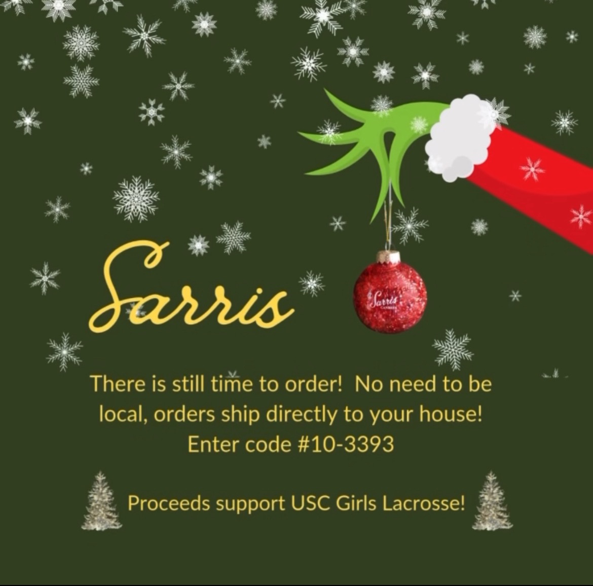 Give the gift of CHOCOLATE while supporting our lacrosse girls!
sarriscandiesfundraising.com