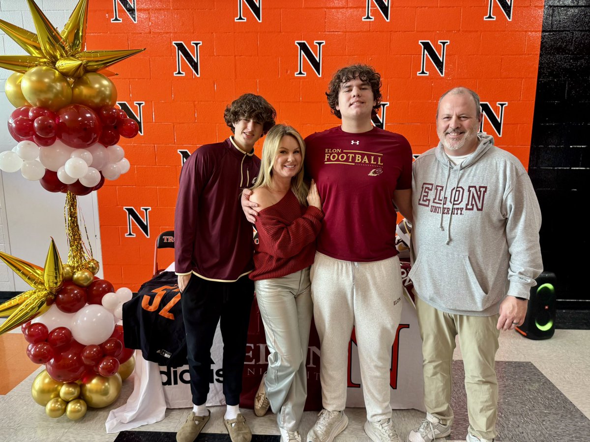 Great day celebrating with my coaches, my team, my family and friends – my commitment to Elon football.