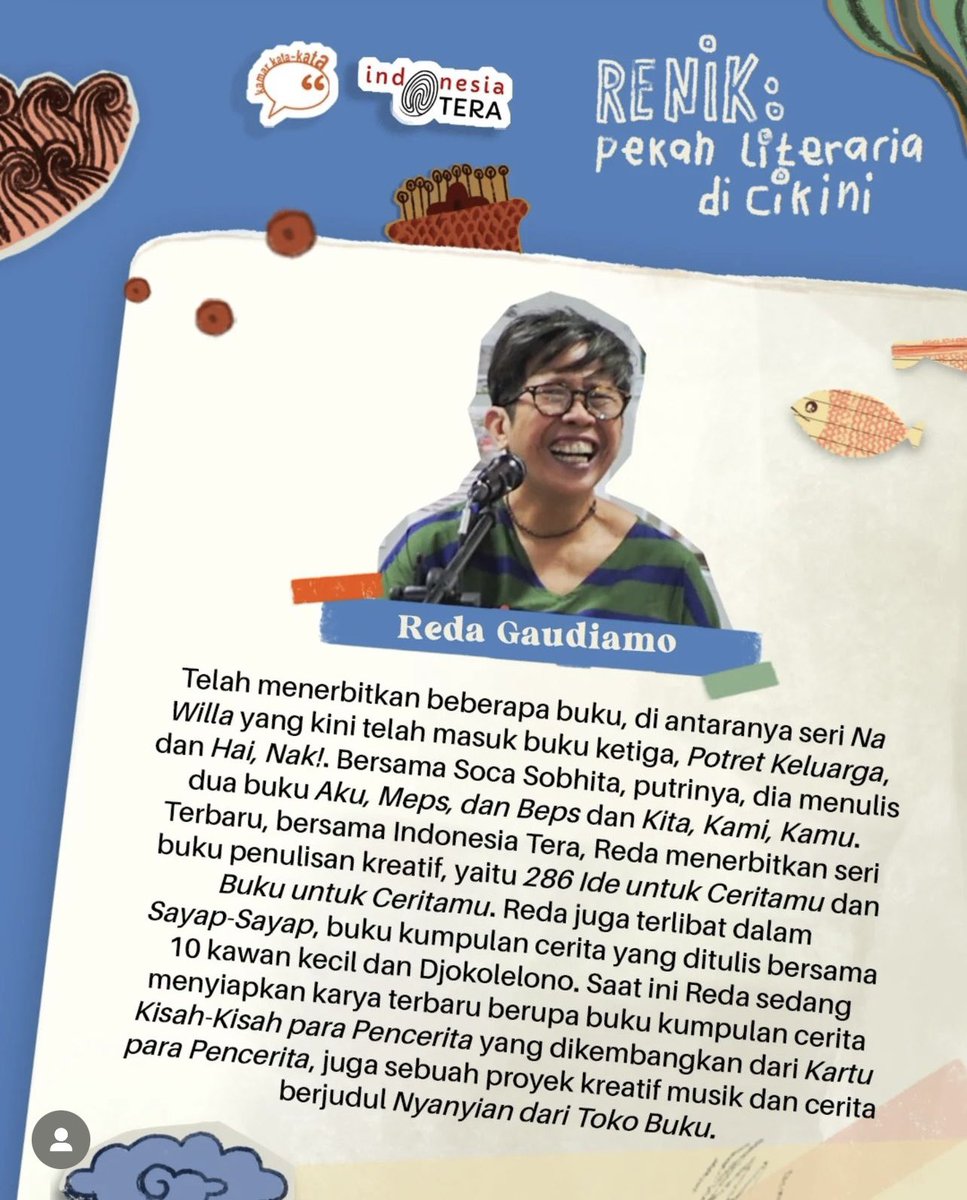 Mari datang, ikut berbagi cerita, dan bikin lagu bersama kami di #RENIK pekanliteraria di Cikini, 08.12.2024 👉🏼👉🏼daftar segera di patjarmerah.com/renik