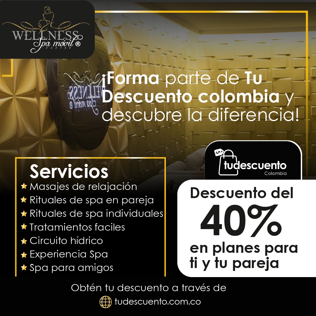 tudescuentoco's tweet photo. ¡Relájate y rejuvenece! Los servicios de Wellness Spa te ayudarán a encontrar la tranquilidad que buscas
 #spa #relajacion #ahorro #descuento https://t.co/mH8N1yNgAr