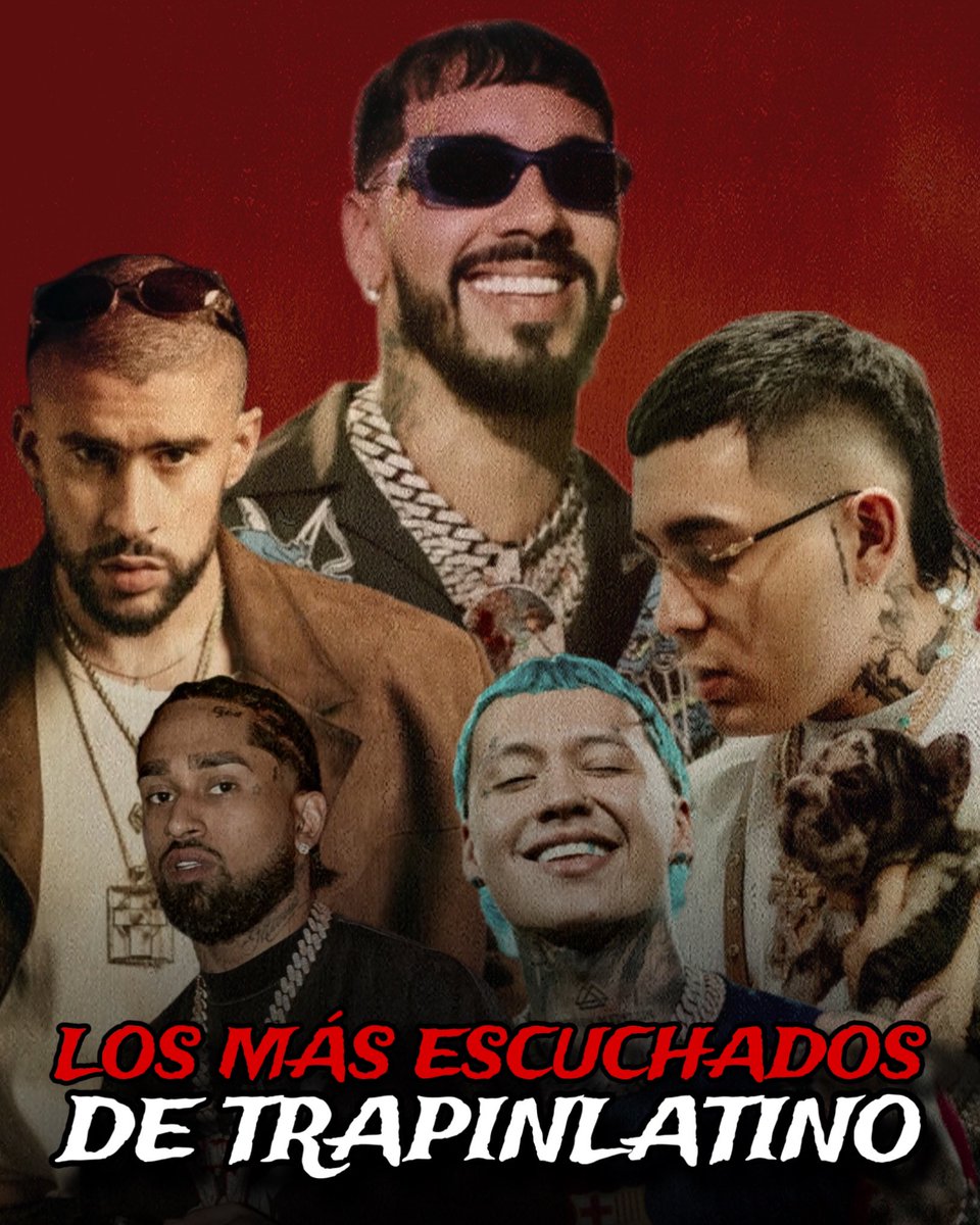trapinlatino's tweet photo. Estos fueron los artistas y las canciones que más escuché este año 🔥💯 ¿Cuáles fueron los de ustedes? 👀👇 https://t.co/nZ5RLl5NQv