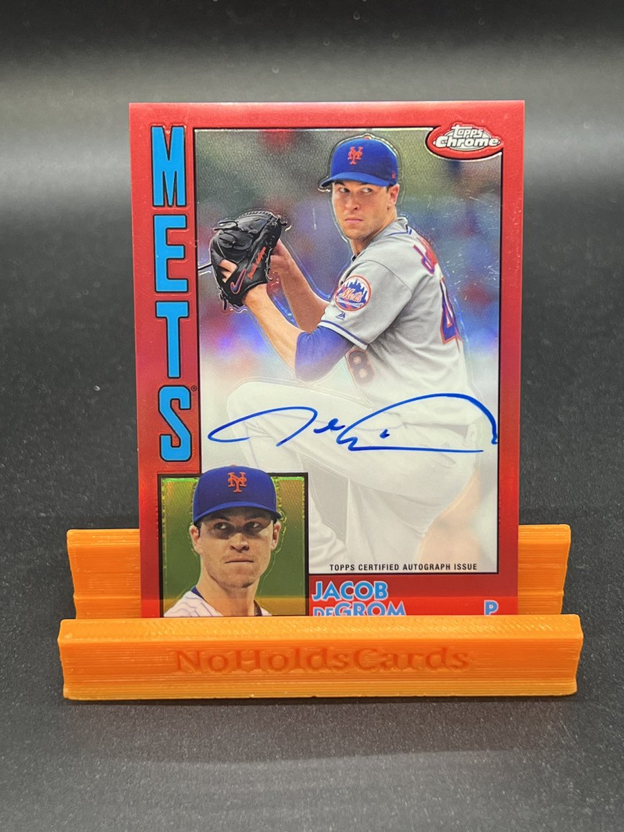 NoHoldsCards's tweet photo. #NOHOLDSALE🐻 

$150

JACOB DEGROM 2019 TOPPS CHROME RED AUTO /5 

Reposts and Tags Appreciated 🤝 https://t.co/L1F5IpxsT4