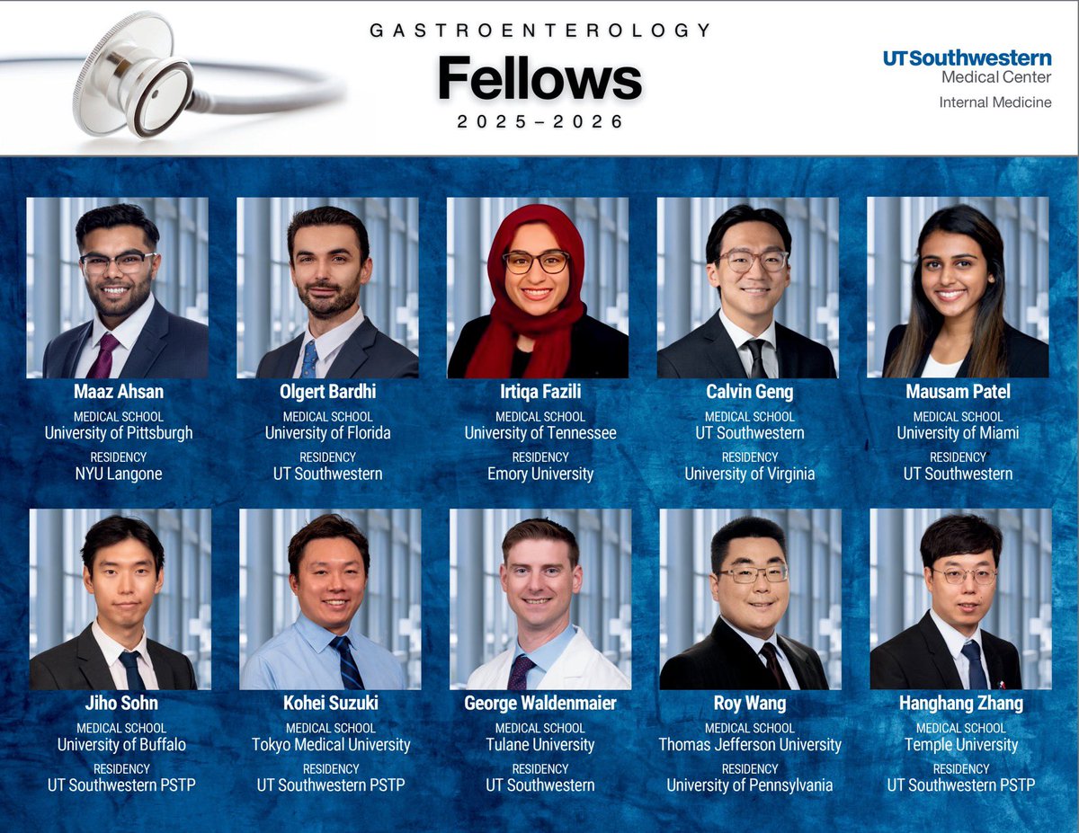 UTSW Gastroenterology Fellowship (@utswgi) on Twitter photo Congrats to everyone who matched today!!! We are SO EXCITED to welcome the 10 newest members to our <a href="/UTSWGI/">UTSW Gastroenterology Fellowship</a> family! 🥳🎉🙌🏼 Congrats to everyone who matched today!!! We are SO EXCITED to welcome the 10 newest members to our <a href="/UTSWGI/">UTSW Gastroenterology Fellowship</a> family! 🥳🎉🙌🏼