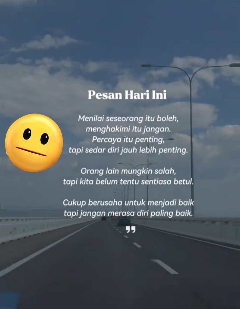 Pesan untuk diri sendiri.✓✓
