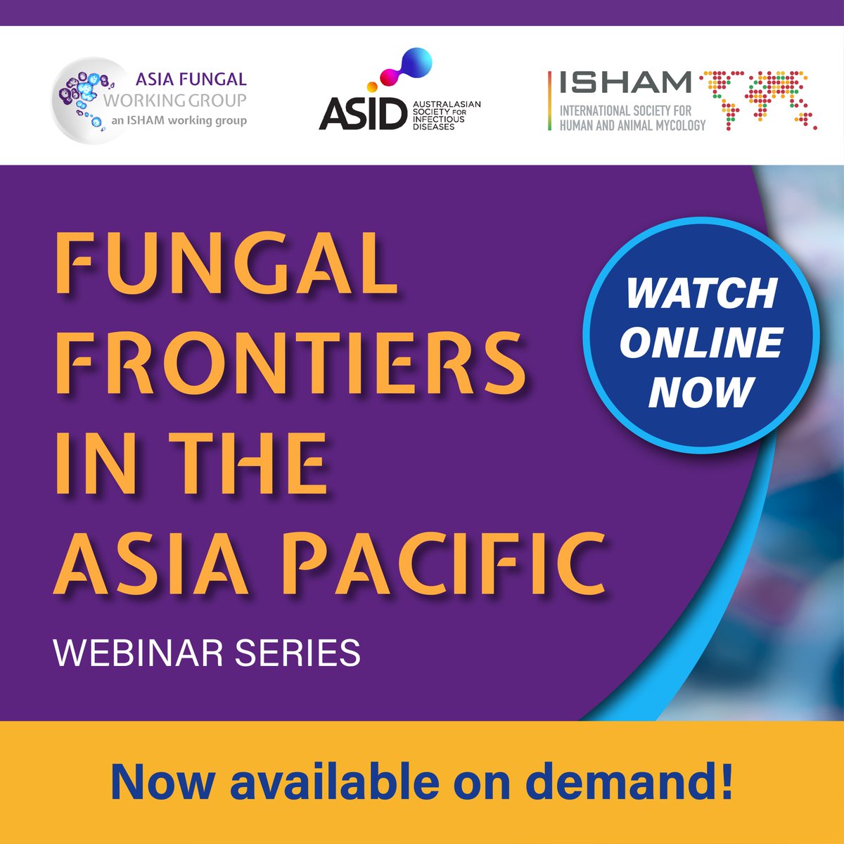 Want to revisit sessions from the live Fungal Frontiers in the Asia Pacific (FFAP) webinar series? Now available on-demand, dive into expert-led discussions on managing challenging fungal infections by the AFWG and <a href="/ASIDANZ/">ASIDANZ</a>: bit.ly/3OFERtS.

#medicalmycology #thinkfungus