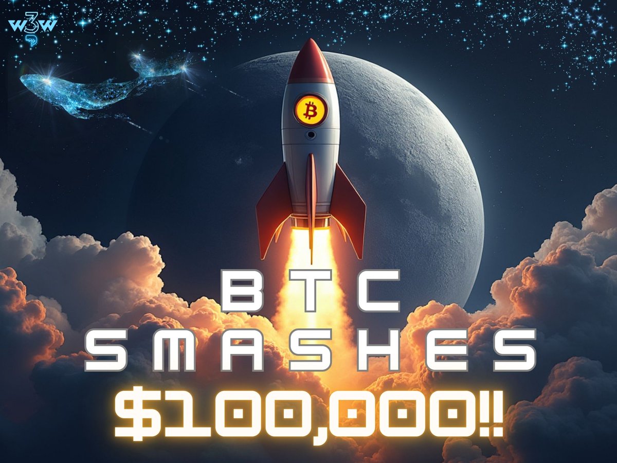 Web3_Whales's tweet photo. 🚨 Red Alert!!!! 🚨

$BTC just smashed $100,000!!!! 

#BTC #Crypto #Altseason #Altcoins #Bullmaket #Bullrun2025