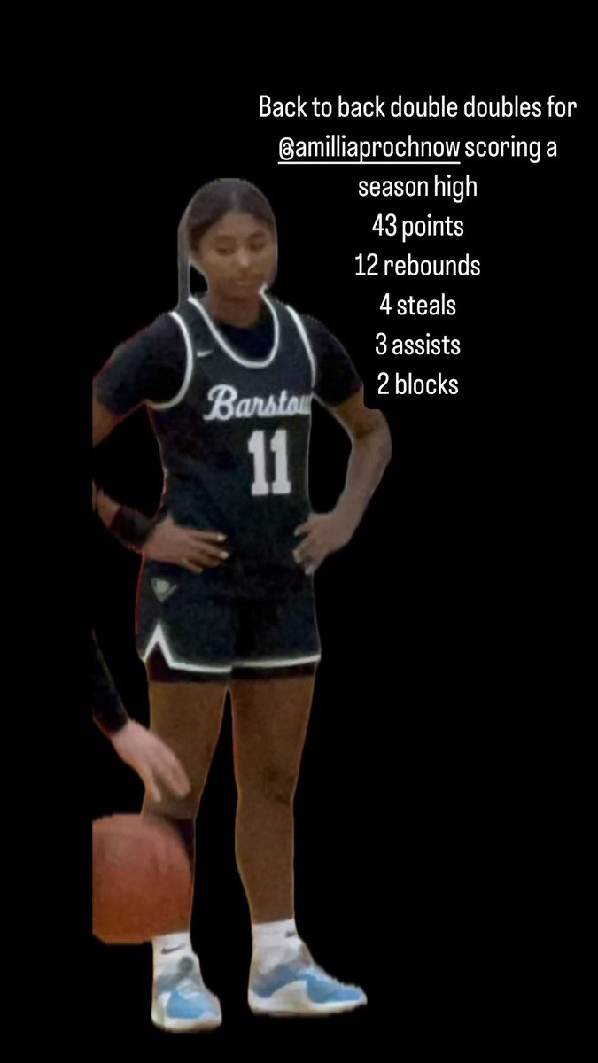MissouriPhenom's tweet photo. ⭐️Back to back double doubles tonight for @AmilliaP2027 scoring a season high 
43 points
12 rebounds 
4 steals 
3 assists 
2 blocks ⭐️ https://t.co/AeYb5uOP8Y