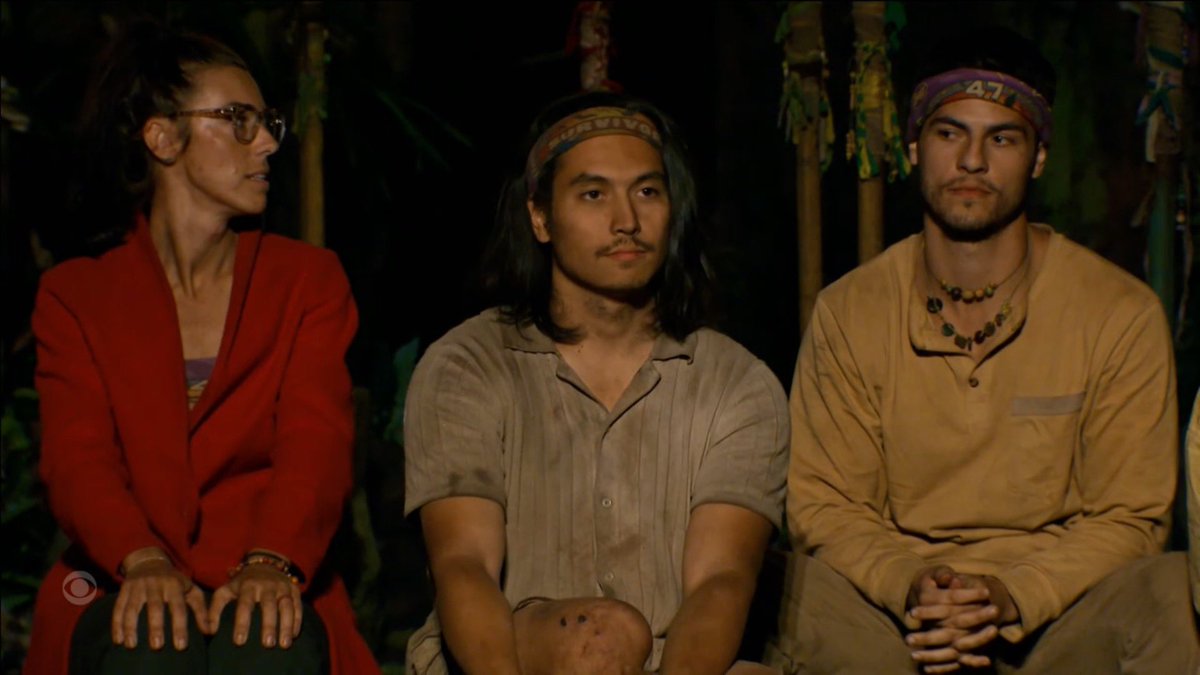 The Andy/Genevieve/Sam trio just pulled off one of the most impressive votes (3-2-2 🤩) of the entire franchise. They were armed with nothing but their wits and their strategic chops and they came out on top against literally all odds. God-tier TV #Survivor #Survivor47