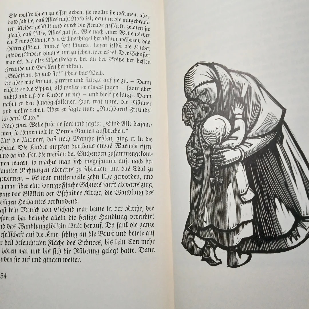 シュティフターの本2冊
Bergkristall(水晶）
Der heilige Abend(聖夜）