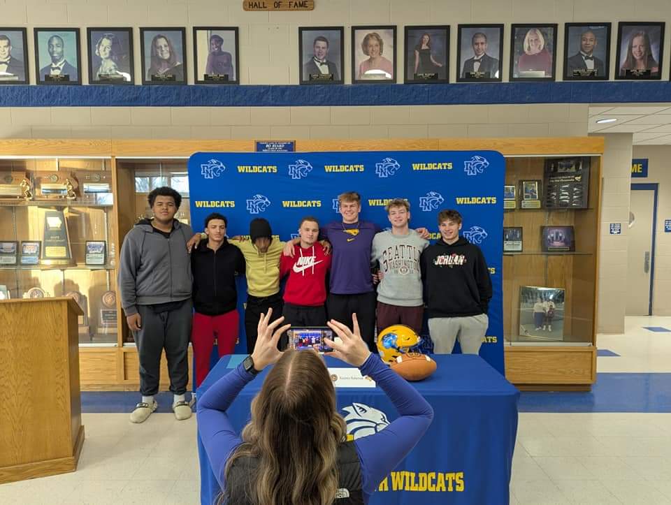 Congratulations to Kaz on his official signing to play at UNI Football next year! Your dedication led to many broken school records and a big impact on Davenport North Football on and off the field! 
🟦🟨🟪