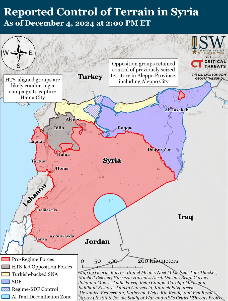 criticalthreats's tweet photo. NEW | Hayat Tahrir al Sham (HTS)-aligned opposition groups are likely prioritizing the capture of Hama City.

The  main effort is the city's isolation and capture. The supporting effort  seeks to interdict regime reinforcements from reaching Hama. https://t.co/HFhNhTBuwS