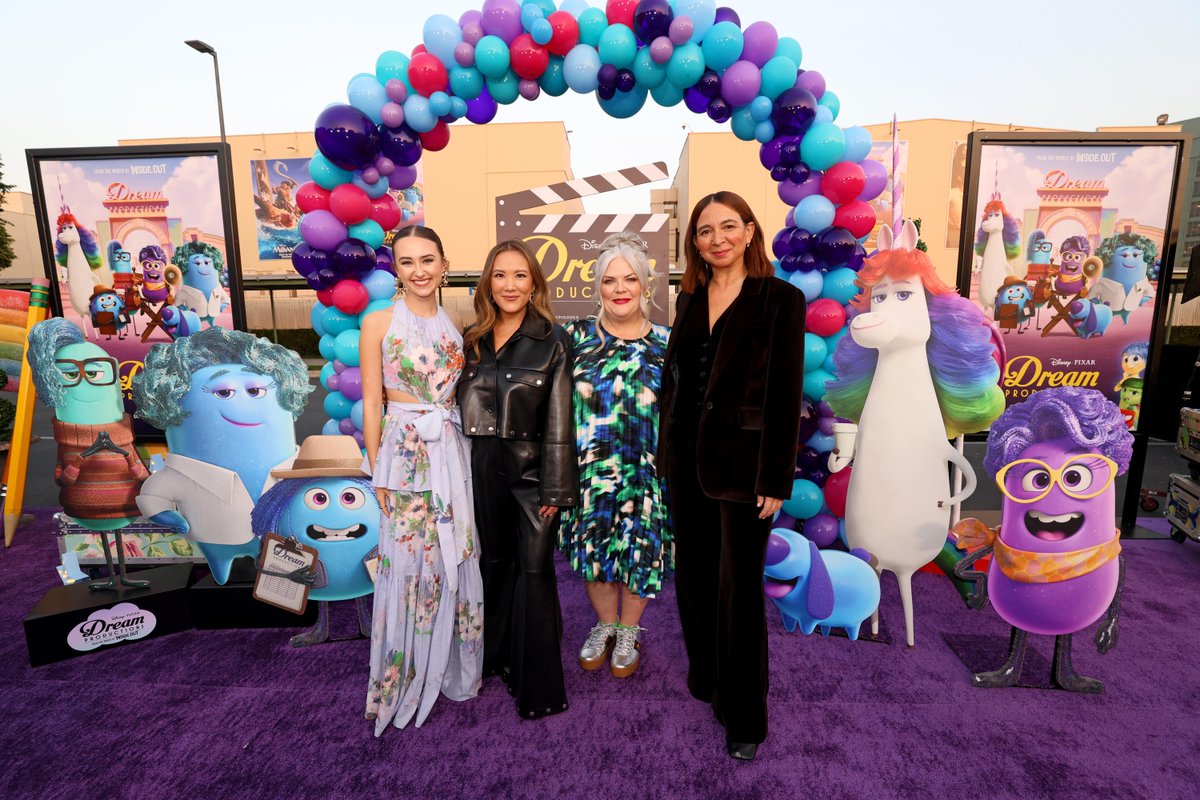 OnTheRedCarpet's tweet photo. The Disney Studios Lot transformed into the world of "Dream Productions" for @pixar's latest series! @mayarudolph, @paulapell, @allymaki, @kensingtontallman and more hit the carpet in celebration of the premiere. #DreamProductions begins streaming Dec 11 on @Disneyplus.

📸 Getty https://t.co/o9mxa0HFJT