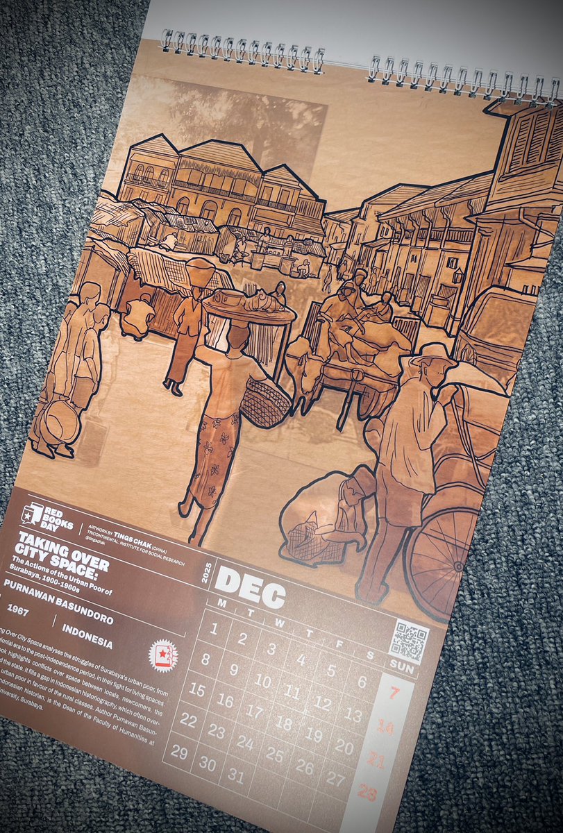 t_ings's tweet photo. The #RedBooksDay 2025 calendar is out! Each month dedicated to a red book, illustrated by internationalist artist-activists (@KaelAbello @dig_neves and Abhinav)

You can download the PDF or purchase a physical copy here: https://t.co/Q0xM4AcZuO https://t.co/oq8CEu7krF