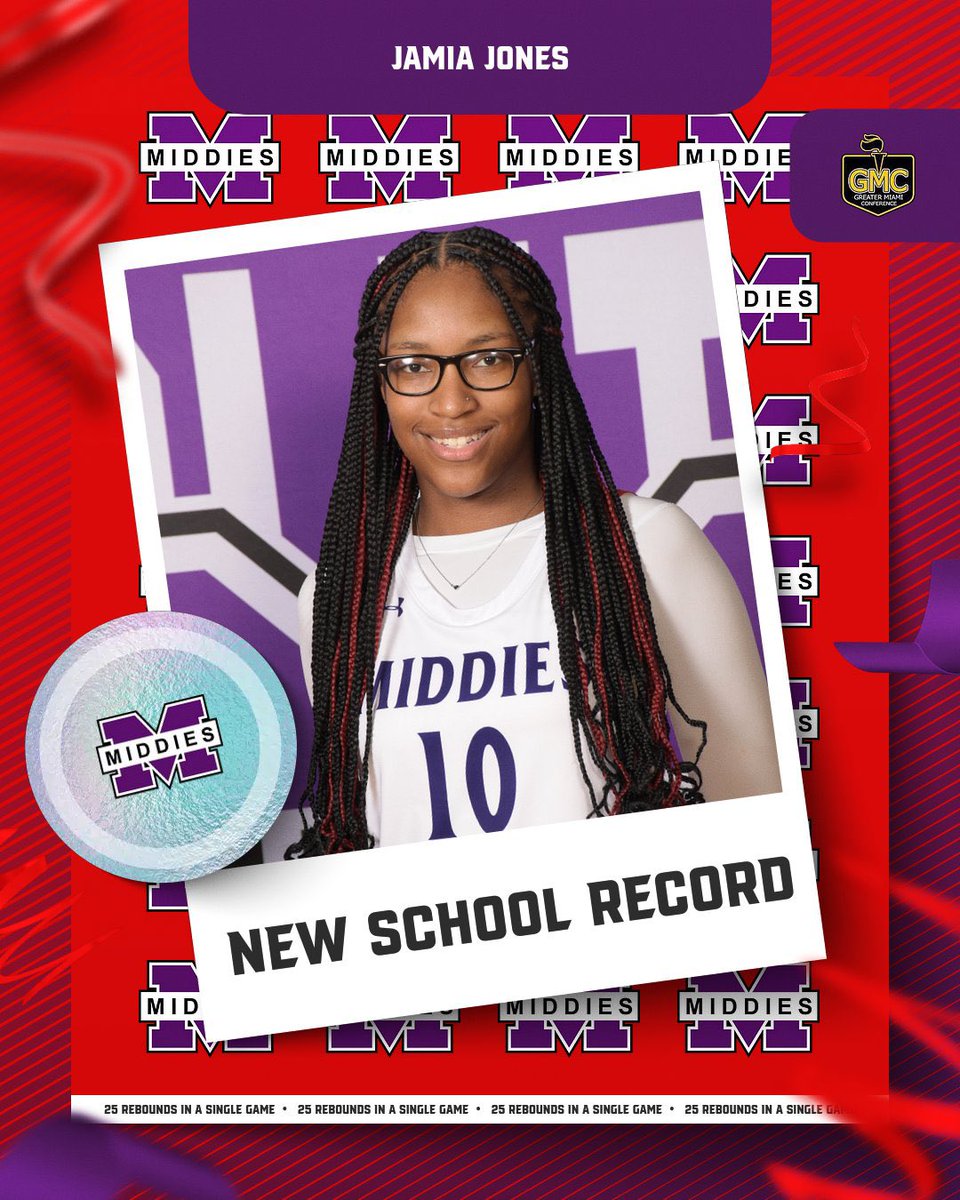 Jamia Jones sets a new school record with 25 rebounds in a single game. The previous records was 20 by Vada Edwards. 
Congratulations Jamia!