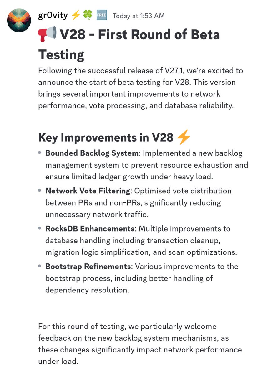 patrickluberus's tweet photo. Missed this announcement earlier, but the first round of V28 Nano beta testing has started! Join us in the beta-testing channel at https://t.co/wsjdfSO3Z8 if you'd like to help test 🥳 https://t.co/ebuH4TFyNd