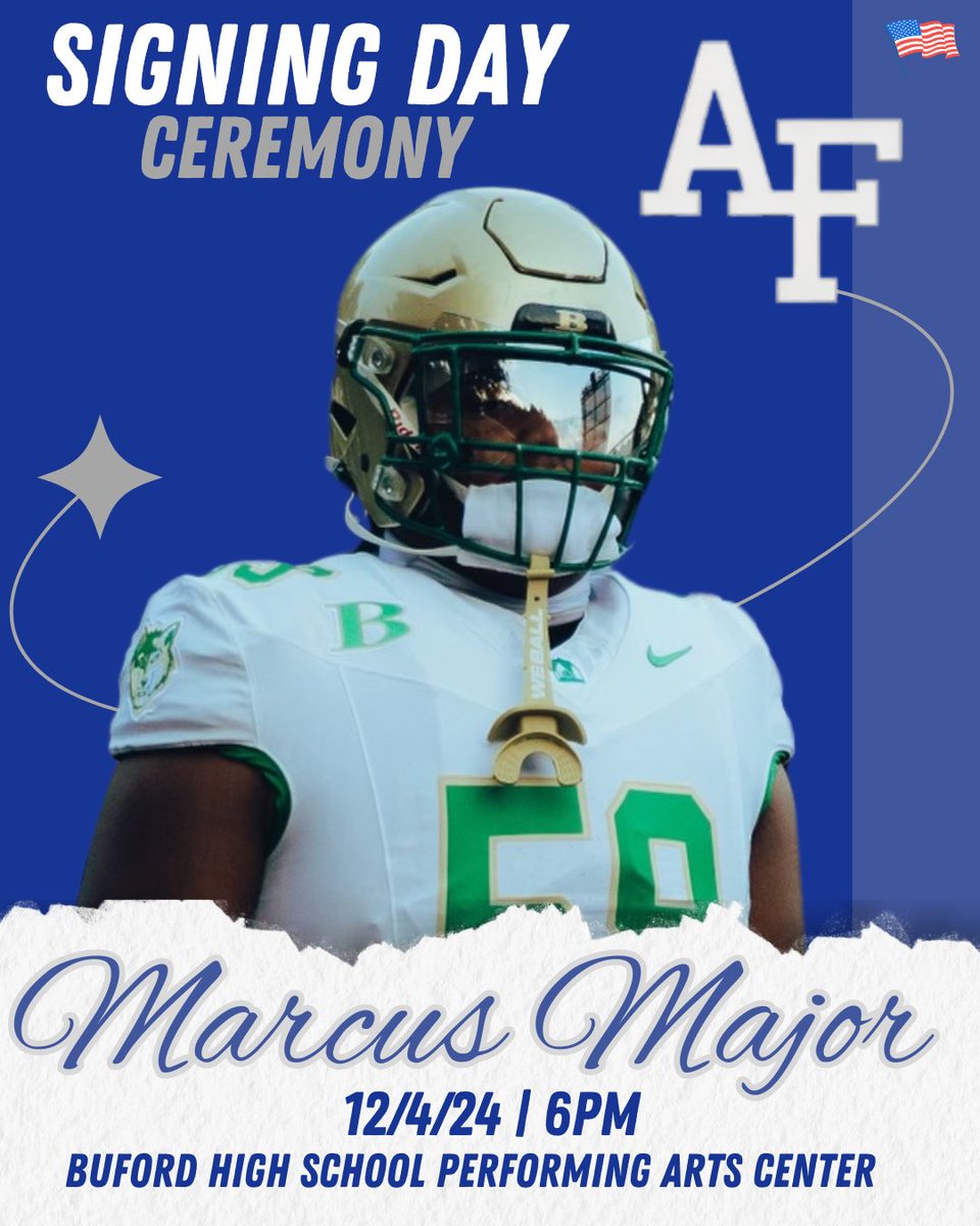 M59CUS (@marcusmajor11) on Twitter photo It’s official!! Thank you to all my buford coaches for giving me an opportunity and putting me in front of college coaches! Thank you to the Air Force coaches for taking a shot on me!! Let’s be great!! <a href="/Coach_Davis22/">Coach Davis</a> <a href="/CoachApp35/">Bryant Appling</a> <a href="/CoachLobotzke/">Steed Lobotzke</a> <a href="/CoachAlexMeans/">Alex Means</a> It’s official!! Thank you to all my buford coaches for giving me an opportunity and putting me in front of college coaches! Thank you to the Air Force coaches for taking a shot on me!! Let’s be great!! <a href="/Coach_Davis22/">Coach Davis</a> <a href="/CoachApp35/">Bryant Appling</a> <a href="/CoachLobotzke/">Steed Lobotzke</a> <a href="/CoachAlexMeans/">Alex Means</a>