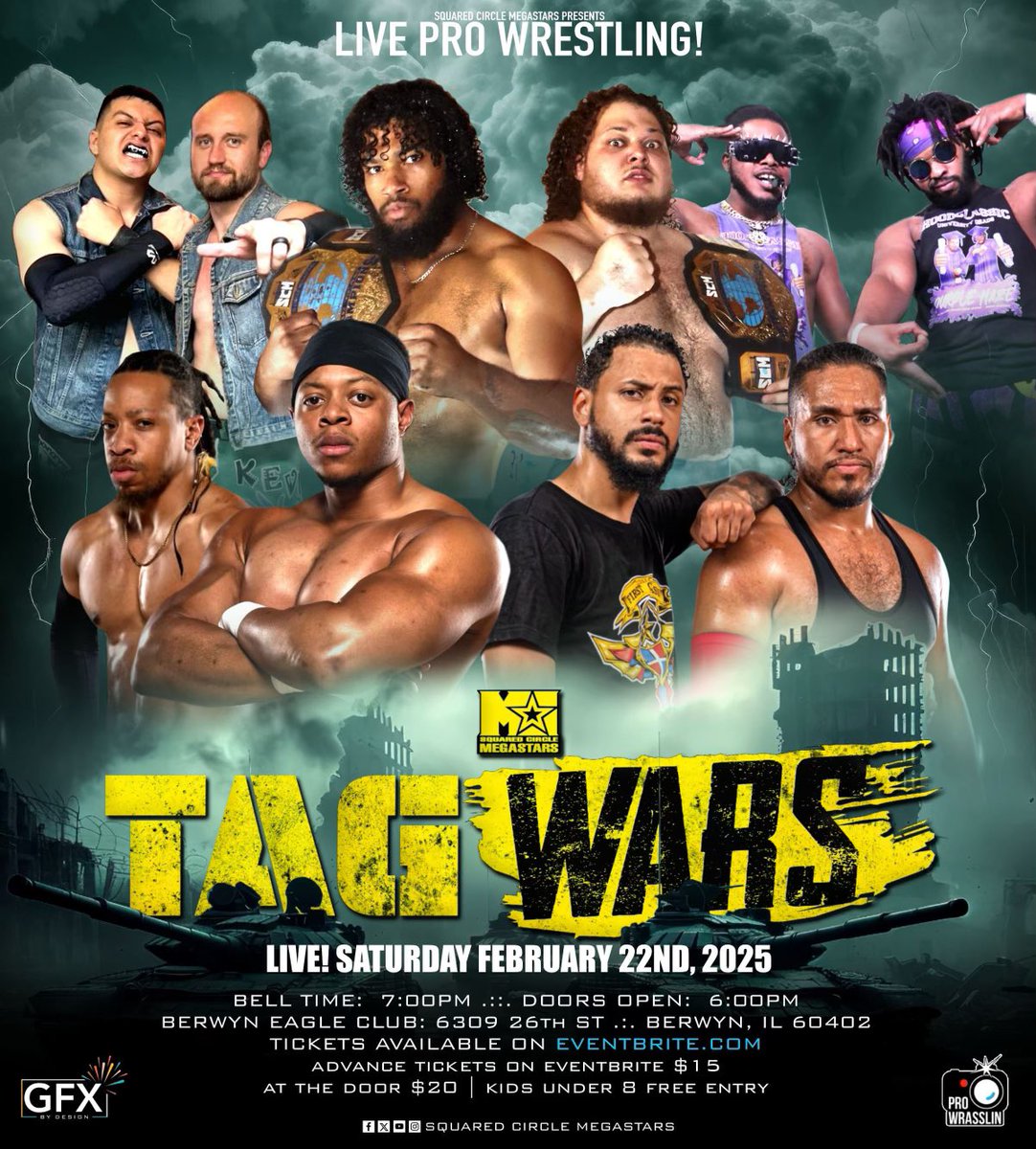 ScMegastars's tweet photo. The Official Event Poster | TAG WARS🔥💪!!
LIVE! Saturday February 22nd, 2025
#SCMTagWars #PresaleTickets #SCMLive #GraphicsByDesign #TagTeamWrestling #Feb22 https://t.co/pOYb4SYUFL