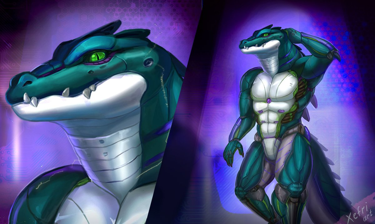 Xefri12's tweet photo. FOR Cyber COMMISSIONs:
https://t.co/1xOuBxg6gG
#furryartist #Commission #robotart #cyber #robot #artwork #portrait #cyberpunk #sciencefiction
#mecha #furry #fursonedesign #conceptart #characterdesign #furryfandom #furryart #gator #furrycommision  #xefri_art

comm for @lustralstar https://t.co/usa6wJgcAv