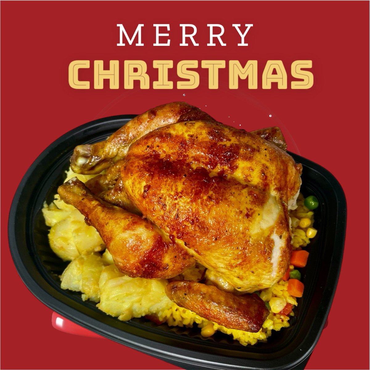 cda_catering's tweet photo. トリコロールランドのご紹介!
クリスマス企画にはここがいないと始まらない!
ロティサリーマシンから美味しい匂いを漂わせるロティサリーチキン専門店「SICIL」さん。
外はカリっと中はジューシーな絶品ロティサリーチキンと生ビールの相性は最強!
チキンから溢れだした油を吸ったポテトがさらに食欲をそそります!
クリスマスメニューは「ドッピオ!ナターレチキン(2,600円)」!見たままのまるごとな最高の逸品!
#マリノススタグル