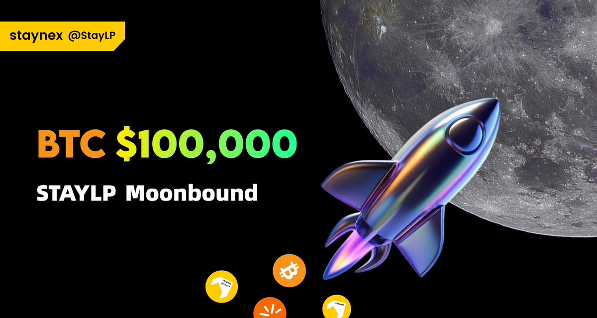 StayLP_World's tweet photo. 🚀 Depart from Hong Kong and aim for the moon 🌕
#StayLP's rocket has ignited, breaking through $100,000 with $BTC!
We will all witness this historic moment!
Join the journey of #StayLP #Stayax #HMLab and explore the infinite possibilities! 🔥🚀 https://t.co/7wXSJabBWr