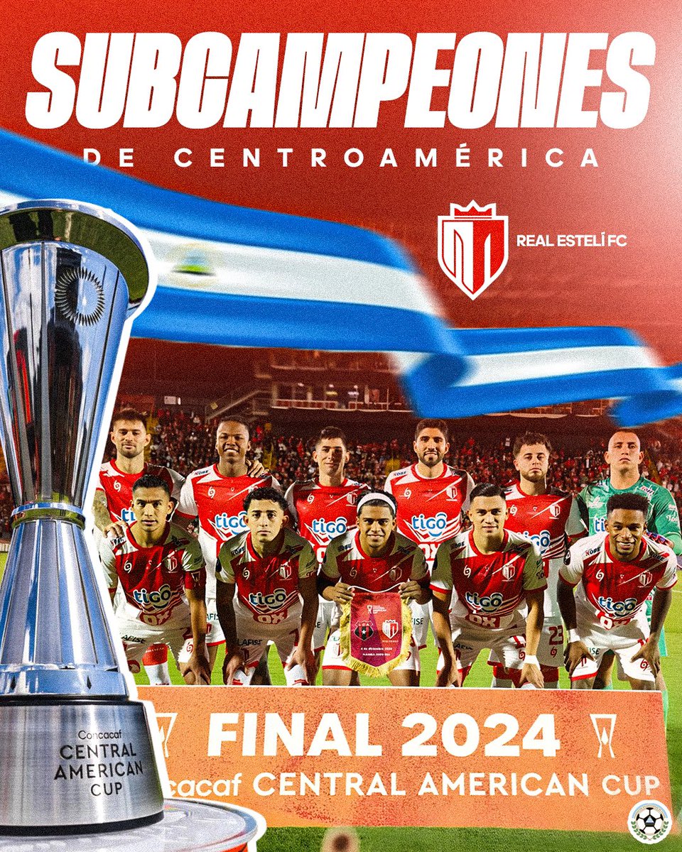 👏 Orgullo nicaragüense 🇳🇮

🚂 Real Estelí FC, finaliza por segundo año consecutivo como subcampeón de la Copa Centroamericana 2024 🏆