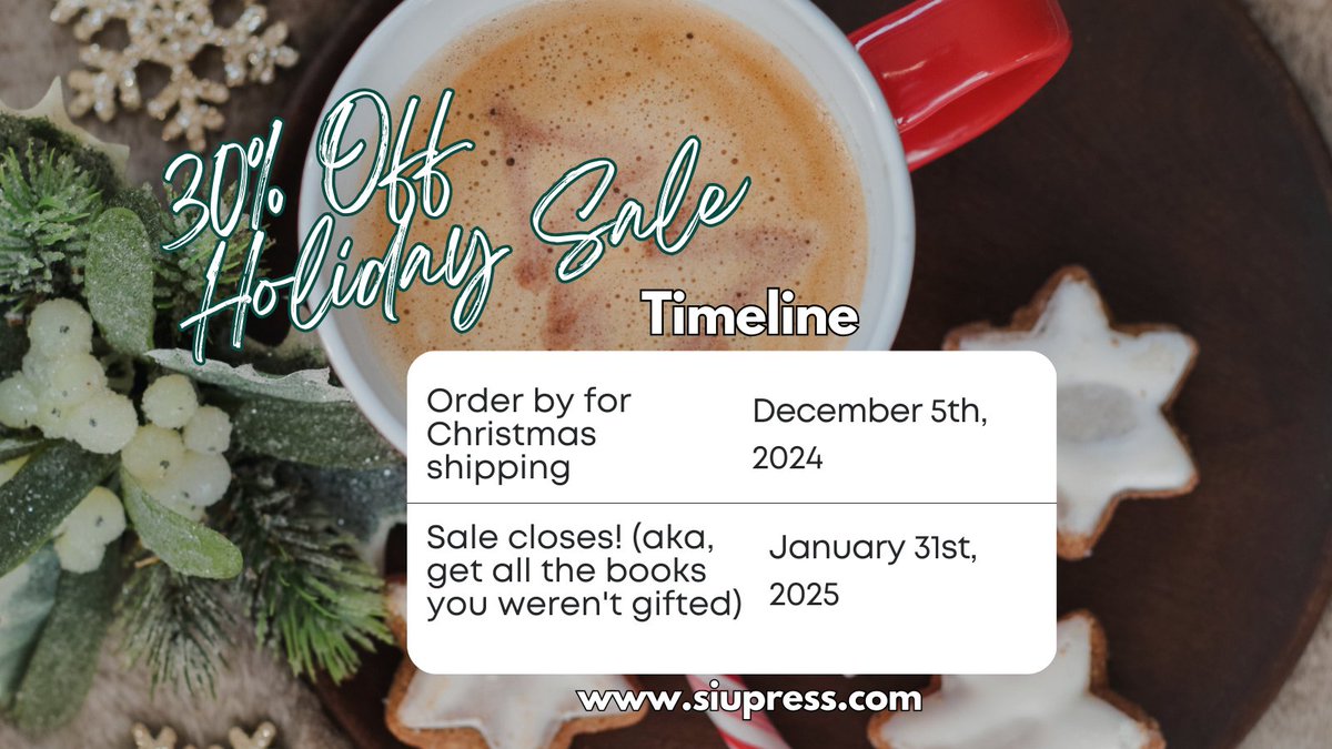 Save 30% on all books at SIU Press for the Holidays!

#SIUPress #booksale #sale #holiday  #HolidayReads #BookDiscount #ReadersDelight #BookLovers #SaveOnBooks #HolidayShopping #Bookworm #LiteraryGifts
