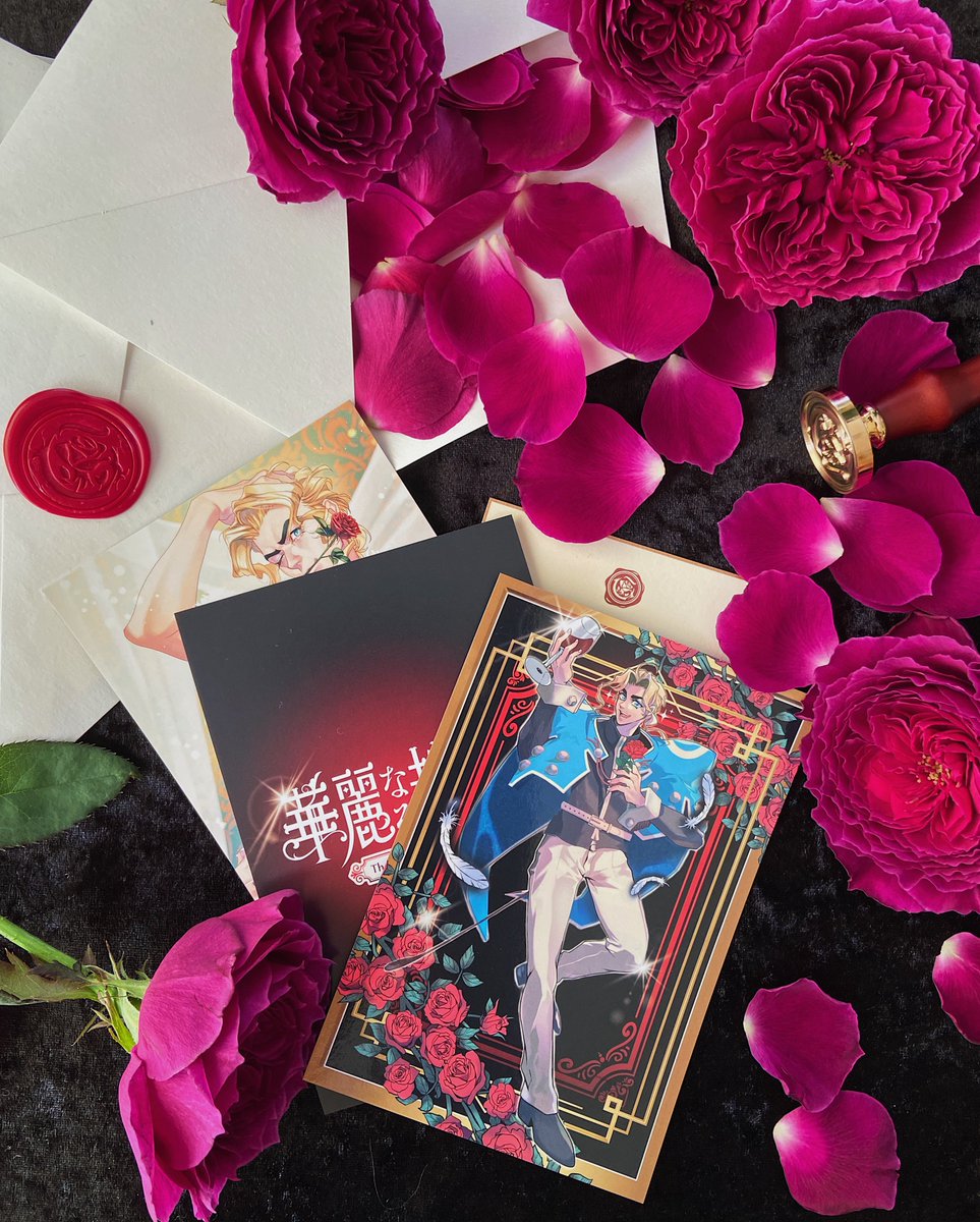 🌹ノベルティのお知らせ🌹

イベント頒布分に先着でノベルティがつきます。
ノベルティはクイーンジョーカーII世号への招待状です✉️
メインヴィジュアルの全身ポーズとついに解禁！華麗なる趙公明のセクシーブロマイドを封入しています🌹✨

イラスト協力
飛熊様 &amp; 米子様