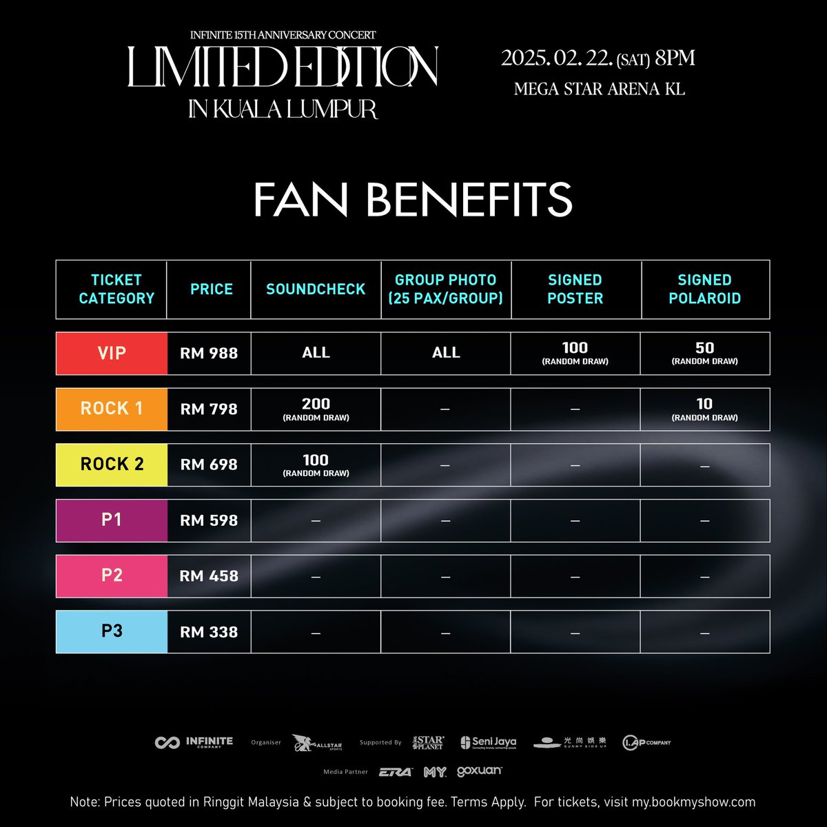 goKPOP's tweet photo. [🇲🇾] INFINITE 15TH ANNIVERSARY CONCERT LIMITED EDITION IN KUALA LUMPUR💛

📅 2025.2.22 (Sat) 8PM
📍 Mega Star Arena KL
🎫 RM338 - RM988
🔗 https://t.co/2j41aQv0V5 (on sale 13 Dec 2024 at 12PM!!) 

#인피니트 #INFINITE
#15TH_ANNIVERSARY_CONCERT #INFINITEinKL #INFINITEINMY https://t.co/jb6sam8oAM