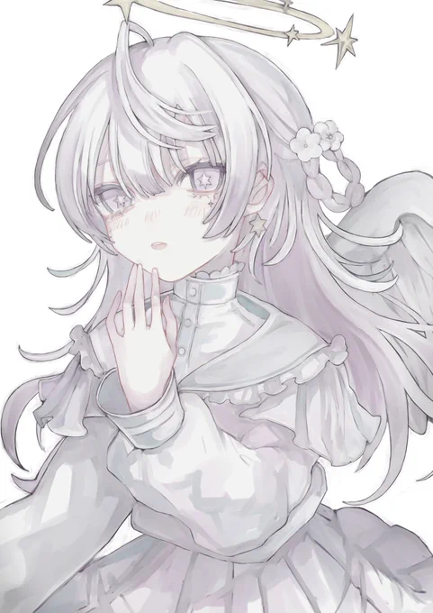 優しくかがやく.#illustration #エーテルと白く溶ける 
