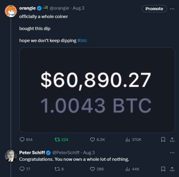 orangie's tweet photo. My whole lot of nothing is now worth $103,000 per Bitcoin! #btc 

I did it! @PeterSchiff https://t.co/79kbx2s46E