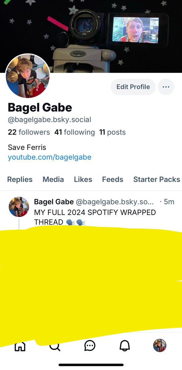 Why haven’t I tweeted a thread of all my spotify wrapped stuff? Well that’s because I’m only posting it on bluesky. So go follow me there for the exclusive scoop 😎