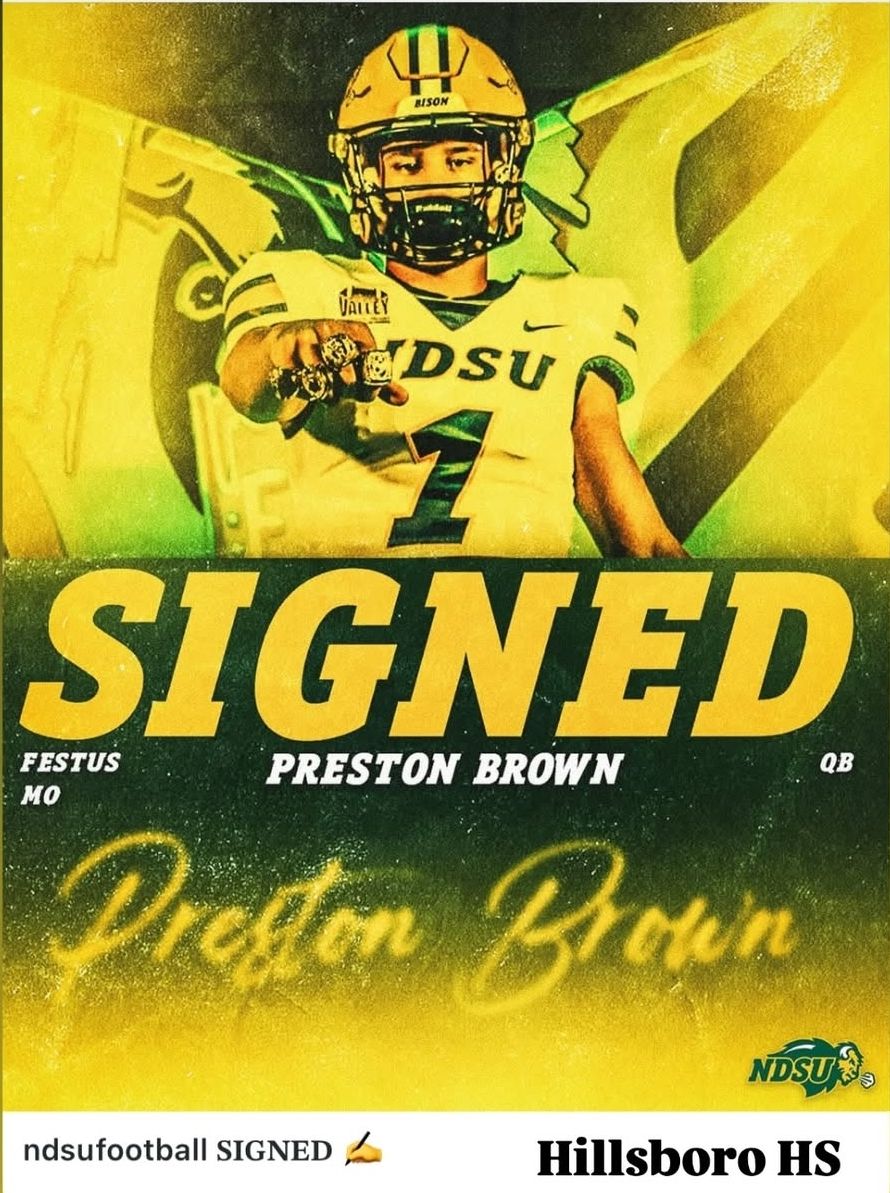 HHS_Footballers's tweet photo. Congrats Preston on signing with North Dakota State today.  Our coaches are super excited and proud of you.  Go be Great! #borobuilt https://t.co/KulVsOEMwo