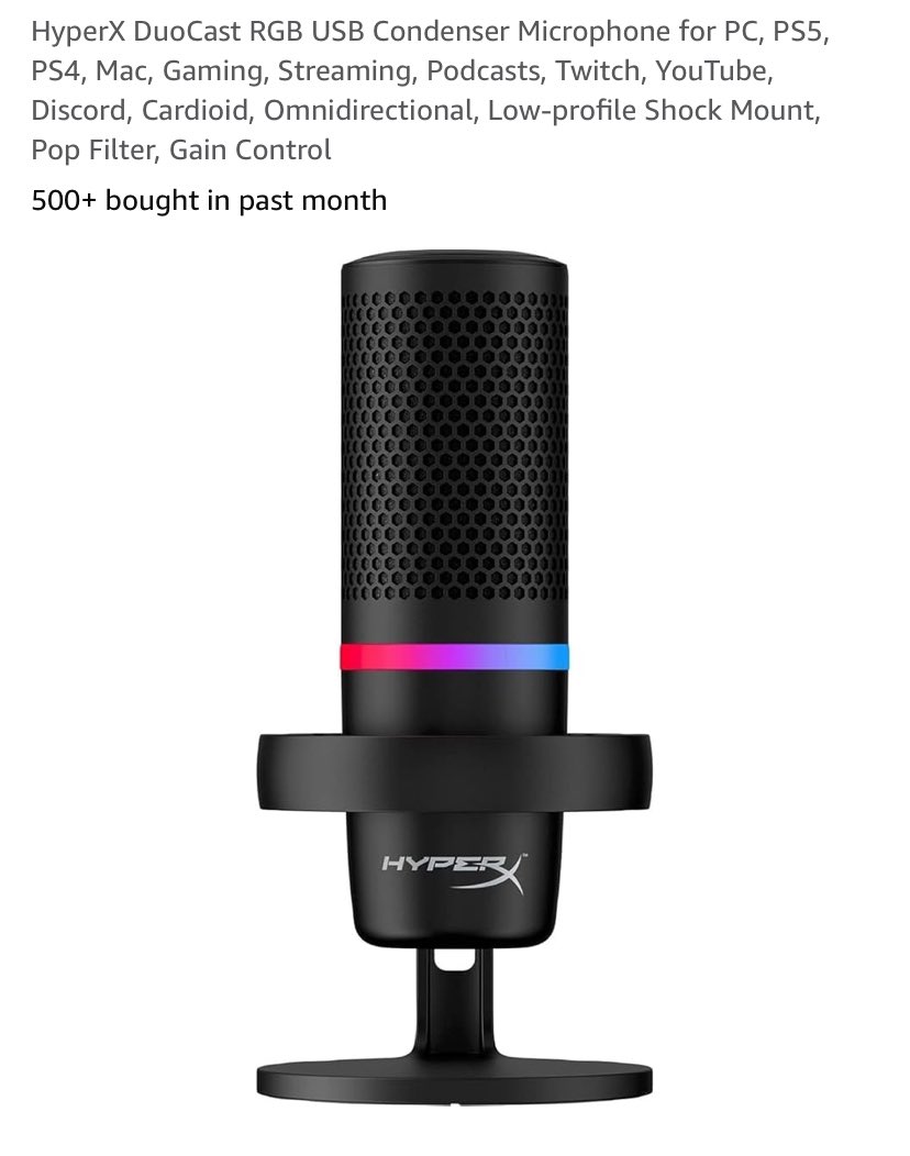 DealHotDrop's tweet image. Huge Sale 🚨 61% Off the HyperX DuoCast: amzn.to/3OFIwrC