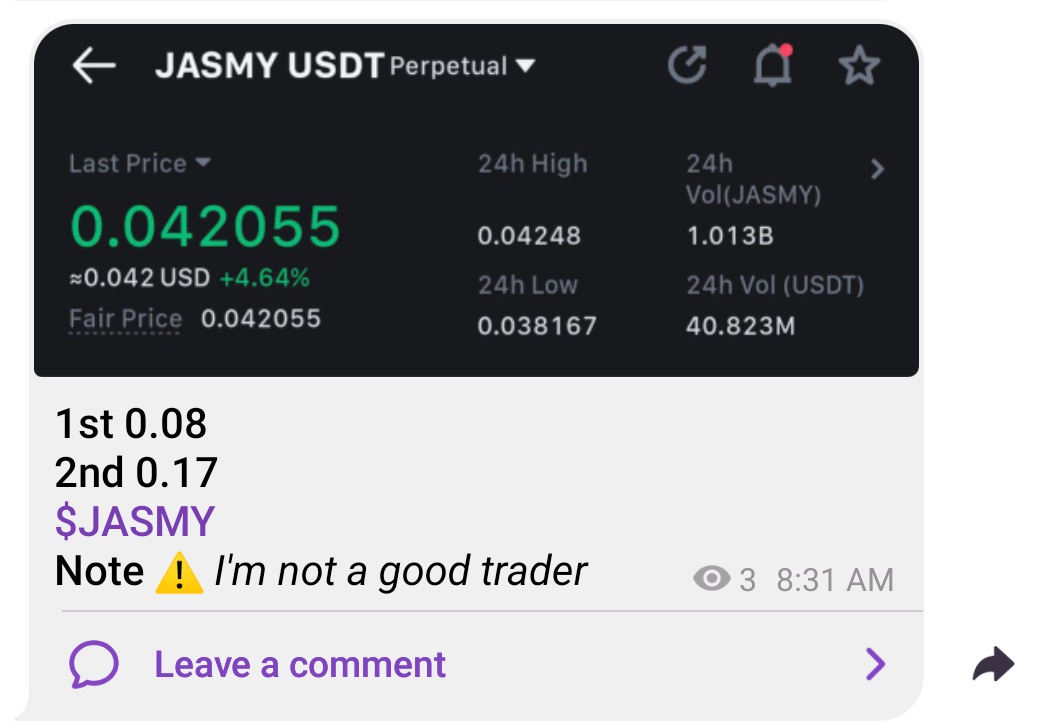 Encrypt_Space's tweet image. $JASMY