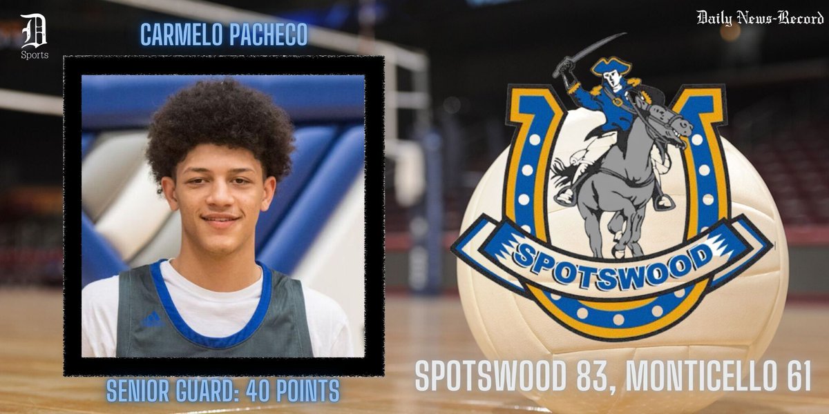 Cam Pacheco erupted for a career-high 40 points and Spotswood broke open a close halftime lead to down Monticello in boys basketball on Wednesday: dnronline.com/sports/level/h…