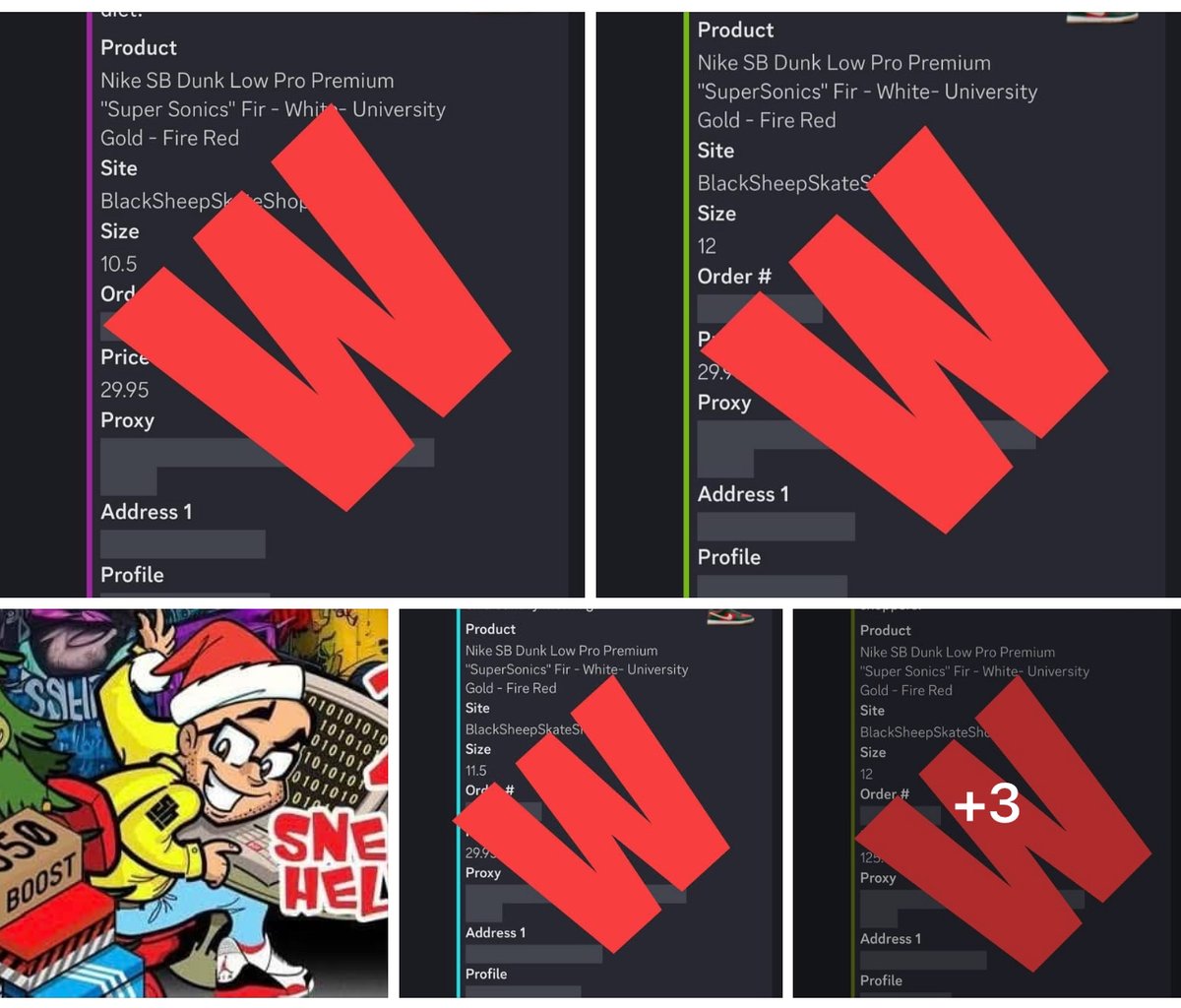 __cypher's tweet photo. "Cooked 4 pairs of Nike SB Dunks for just $29.95 ea! 🔥 Retail flips like this are 🔑 to profits—easy bags for crazedwebguy & the #SneakerHelpers fam. NSB3 making W's effortless. Just sit back & wait for that 💰 email! 🎯 #ACO #CookSession #SneakerSuccess" https://t.co/5lrRv6lK9R