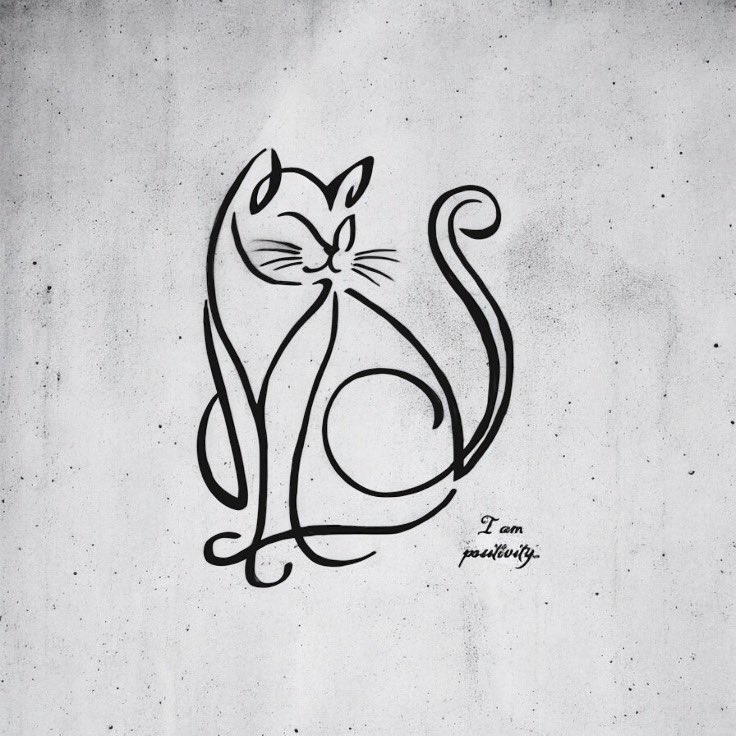 Stoxsiren's tweet photo. For all you #cat lovers out there, my latest word sigil creation with the positivity intention. Cheers. โจ#manifesting #CatEarth #design #divine #magical https://t.co/10ryEtOrR6