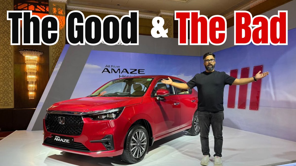 So I checked out the new-gen Honda Amaze, and here are my observations:

The Good

• A claimed ‘safer’ platform with 45% high-strength steel.
• Tons of standard features, including:
   • All-LED lights
   • 8-inch touchscreen with Android Auto and Apple CarPlay
   •