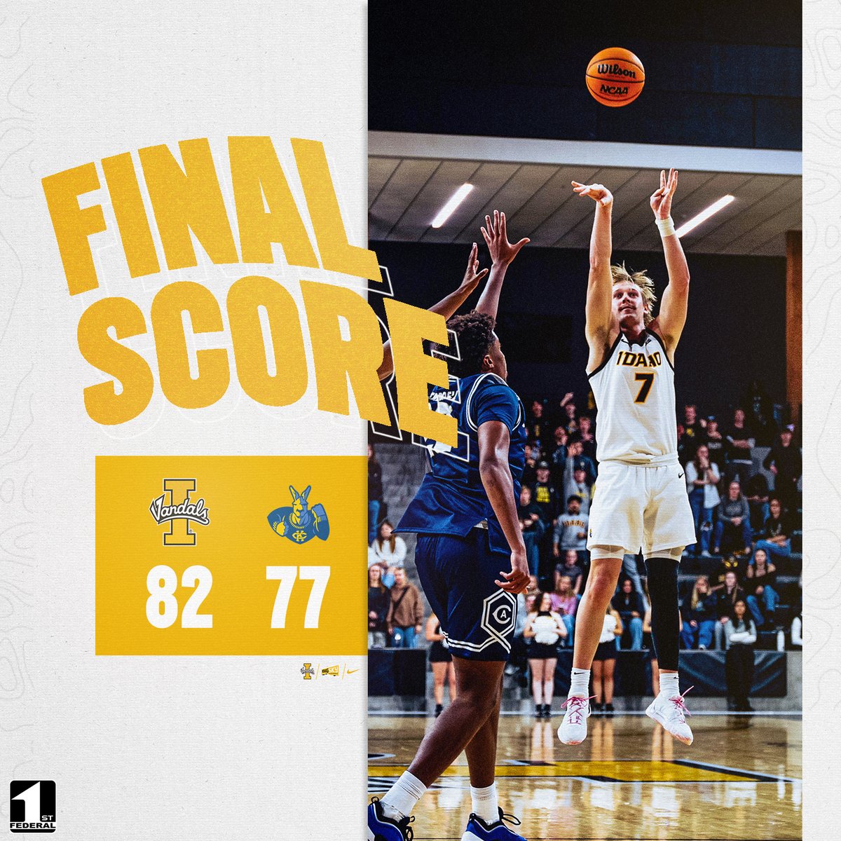 Never a doubt.

Vandals lead wire to wire fueled by five players in double-figures.

#GoVandals | <a href="/bankfirstfed/">First Federal Bank</a>