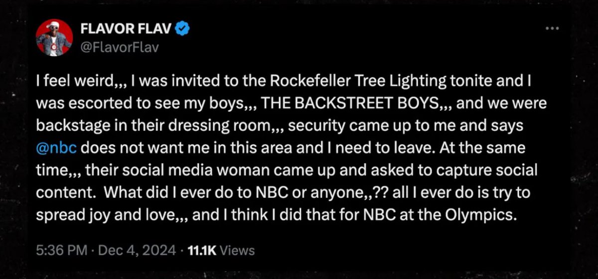 tonyciccarone's tweet photo. @FlavorFlav They don’t deserve you https://t.co/br2w8sgXGH