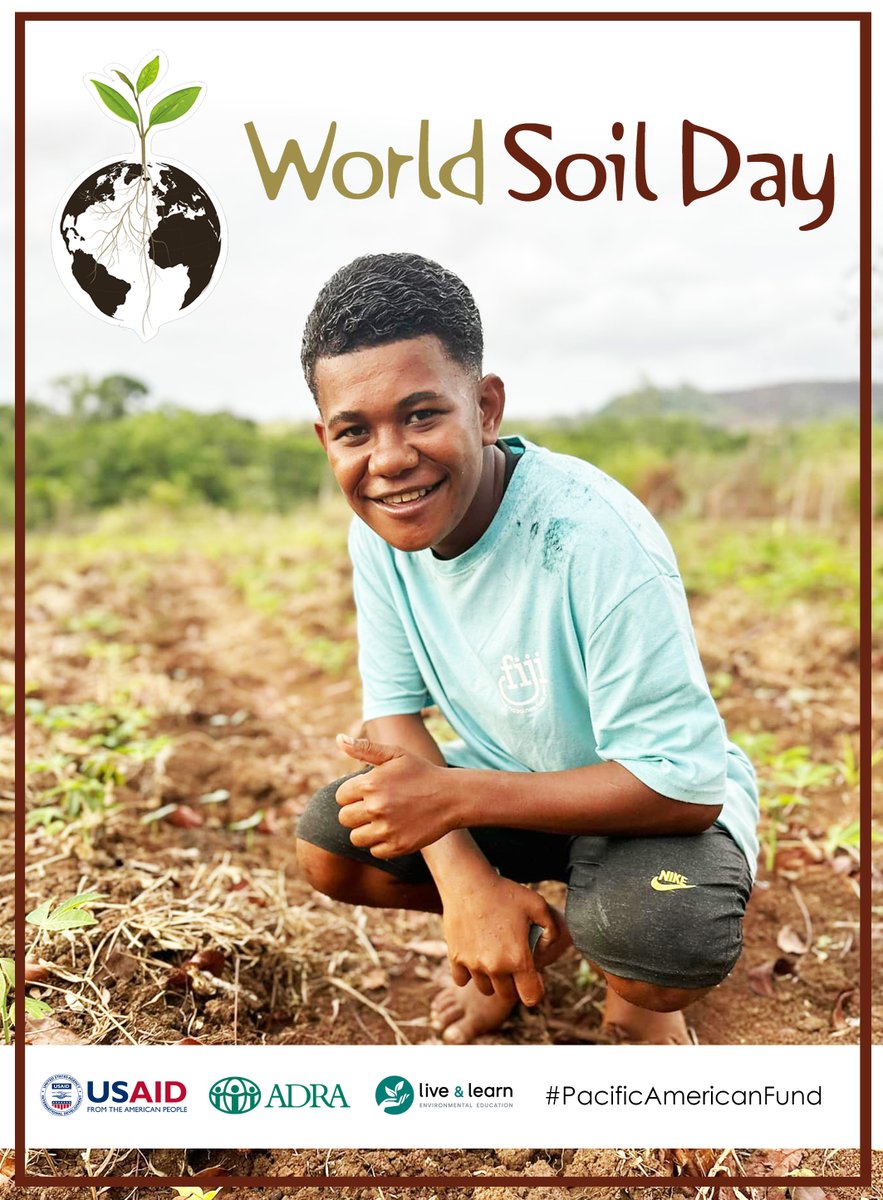 Proud to partner with <a href="/USAID/">USAID</a> #PacificAmericanFund to support <a href="/ADRAFiji/">ADRA Fiji</a> &amp; <a href="/LiveAndLearnInt/">LiveAndLearn</a> Fiji in boosting soil health with climate-smart farming, water security &amp; empower community resilience! Healthy soils = thriving lives!  #DevJourney <a href="/usaidpacificisl/">USAID Pacific Islands</a>