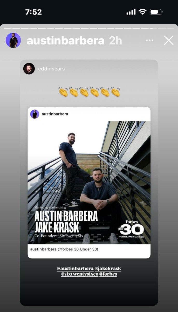 So proud of my son Austin! Congratulations on making it to #FORBES30Under30 #creativestudio #production #commercials #musicvideos