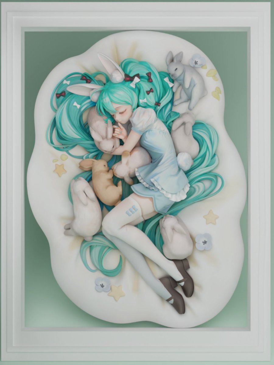 AOKI_0110's tweet photo. 原画来自Rumoon老师，目前是渲染图状态，灰模制作中。
#初音ミク #gk模型 https://t.co/stIjcizqDl