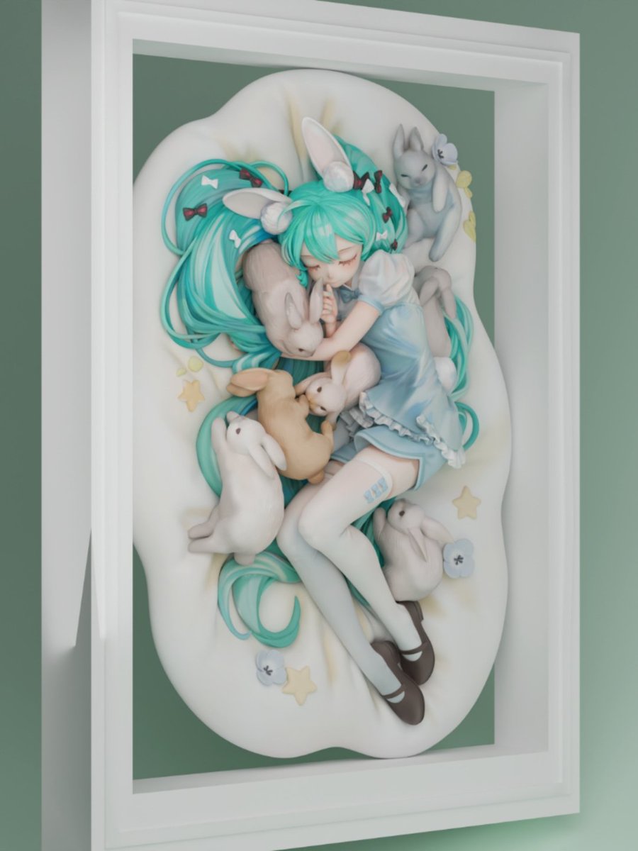 AOKI_0110's tweet photo. 原画来自Rumoon老师，目前是渲染图状态，灰模制作中。
#初音ミク #gk模型 https://t.co/stIjcizqDl