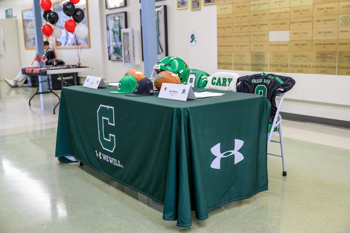 Cary Football (@caryimpfootball) on Twitter photo Mid Year Signing Day.
Congrats to <a href="/TreyBlue78/">Trey Blue</a> and <a href="/RitcheyGus/">Gus Ritchey</a> on your commitments to <a href="/UNCFootball/">Carolina Football</a> and <a href="/PackFootball/">NC State Football</a>
We are proud of the work you put in.
Great having family, friends, administration, teachers, counselors coaches, and teammates today! #Imps Mid Year Signing Day.
Congrats to <a href="/TreyBlue78/">Trey Blue</a> and <a href="/RitcheyGus/">Gus Ritchey</a> on your commitments to <a href="/UNCFootball/">Carolina Football</a> and <a href="/PackFootball/">NC State Football</a>
We are proud of the work you put in.
Great having family, friends, administration, teachers, counselors coaches, and teammates today! #Imps
