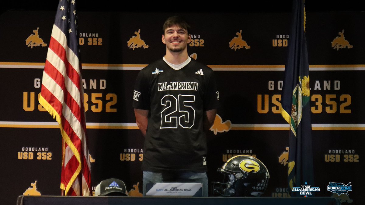 AABonNBC's tweet photo. Made for Manhattan 🍏 

Welcome ⭐️⭐️⭐️⭐️⭐️ Linkon Cure (@CureLinkon) to the 2025 Navy All-American Bowl @NBCSports 

#EMAW

#NavyAAB 🇺🇸 @AmericasNavy https://t.co/k90ODrET1U