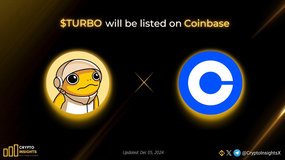 📢 @TurboToadToken $TURBO will be listed on @coinbase Congrats #TurboFam !  Get ready for a big jump ! #TurboRevolution #TURBO #TurboToadToken  #TurboArmy