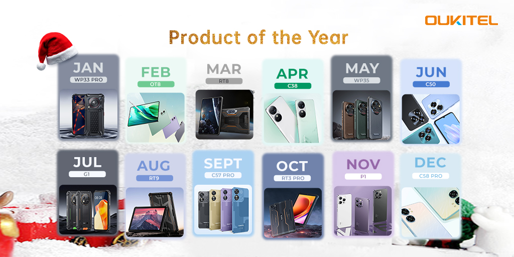 🎄 Oukitel Christmas Giveaway – A Gift for You! 
What an exciting year it’s been for Oukitel! From rugged phones to sleek smartphones and powerful tablets, we’ve launched a range of amazing products designed to elevate your tech experience! To celebrate the holidays and show our